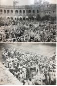 India - Sikhs Temple Opening Photographs -Two Large early photograph showing the Laying of the