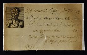 Early Impressive Illustrated Bill. 