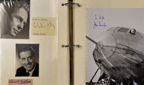 Autographs - An autograph album containing a wide variety to include Jody Scheckter, Jill Ireland,