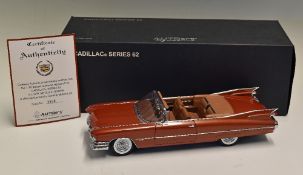AUTOart Cadillac Eldorado Series 62 (1959) Diecast Model Car in Light Metallic Brown serial number