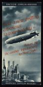 Hindenburg Zeppelin 1937 - An attractive three-fold publication with 6 fine photographs of this then