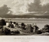 India - Approach of the Monsoon, Bombay Harbour 1826 Print - by William Westall A.R.A., uncoloured
