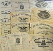 Selection of London Company Insurance Policy Documents to include The London Assurance, Atlas