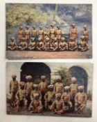 India - Sikh Officer WWI Postcard Two vintage postcards showing Sikh Native Officers and a Sikh