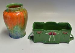 Eichwald Secessionist Majolica Art Noveau Flower Trough fully stamped and numbered, measures 27cm