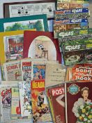 Selection of Giles Jigsaw Puzzles together with a selection of Women's early magazines such as