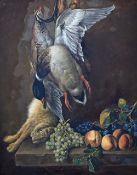 Original Oil Painting 'Dead Game' on canvas, with artist signature to bottom right corner, framed in