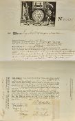 1792 Sun Fire Office Insurance Policy - date 3rd October, Oakingham, Cambridgeshire, vignette to top