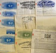 Mixed Selection of Insurance Policy Documents to include companies Norwich & London Accident