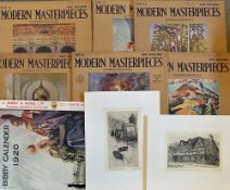 N. W. Ward Prints - to include Shakespear's birthplace and Polperro Harbour both signed the artist