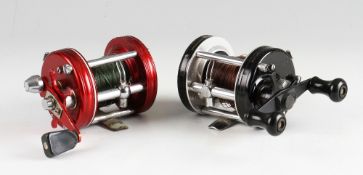 Abu Ambassadeur reels (2): model 6000 with red end plates and model Garcia 6001C with black end