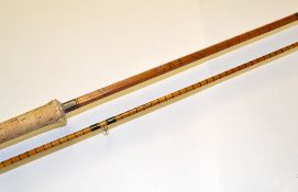 B James & Son, Ealing Rod: Mk IV Avon Carp rod, 10ft 2pc split cane, bridge guides, lined butt and