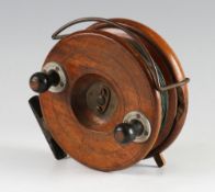 Scarce Hardy's Wooden Nottingham Pattern Brass Star Back Sea Reel: 5