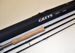 Greys fly rod - GRXi 10ft 3pc carbon fly rod line #6/7, lined butt ring guide, Greys reel seat and