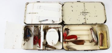 2x Hardy Black Japanned Lure Tins: Hardy's New 