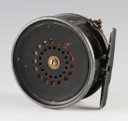 Hardy Perfect Brass Faced alloy salmon fly reel - 4.25