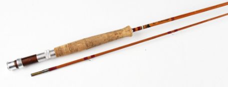 J.S Sharpe Aberdeen The Featherweight fly rod: The Scottie brand 8ft 2pc split cane rod line #5-