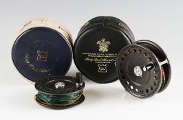 Hardy St John MK.II alloy fly reel and spare spool: 3 7/8