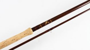 Bruce and Walker New Era fly Rod: 10ft 3in fibreglass line #7-9, with butt extension - overall (G)