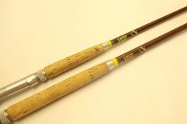 2x Hardy Saltwater rods - both 7ft 2pc brown fibalite rods - one for 50lb line and the other 20lb