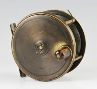 Early C Farlow and Co 191 The Strand Brass Patent lever salmon fly reel: 4.25