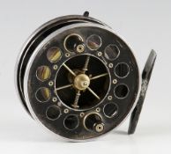 Allcocks Aerial Black Alloy Centre Pin Reel: 3.75