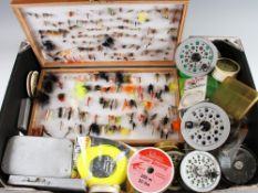 Fly Reels, Flies, Fly Boxes, Fly Lines selection: to incl a good Shakespeare Beaulite 4.25