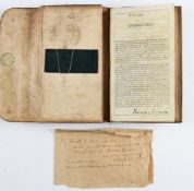 Extremely rare Francis Francis signed companion leather fly wallet to the book A Book on Angling (