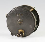 C Farlow & Co Ltd 10 Charles St. St James Square London Gunmetal Patent Lever salmon reel c.