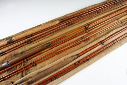 3x Early Hardy Palakona Salmon Fly Rods from 1898 onwards : good The Hi- Regan 15ft 3pc split cane