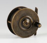 Rare Malloch's Sun & Planet small brass multiplying fly reel: 2.75