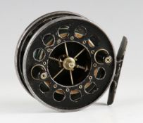 Allcock Aerial black alloy centre pin reel: 3.75