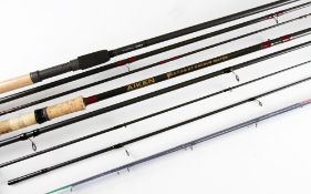2x Carbon Barbel/Match rods: Greys Prodigy Barbel 12ft 3pc with spare tip and further 3x quiver tips