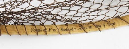 Fine Edward Barder Rod Co Makers Venables Landing Net: inscribed to the inside of the frame 