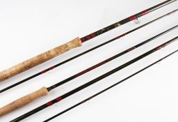 Fly Rods (2): Fine Masterfly 9ft 2pc carbon fly rod line #6/7 with Fuji butt guide and black