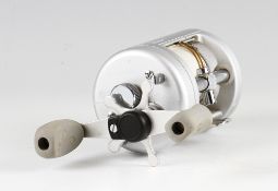 Abu ambassador Max 6600 level wind multiplier: grey finish, twin handles, star drag, some bag wear