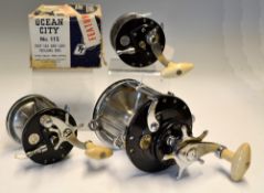 3x Vintage Ocean City USA Big Game and Trolling salt water reels - Ocean City Big Game 6/0 No. 606