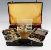 Collection of various lures: 2x Wheatley Silmalloy tins containing a collection of 6x original