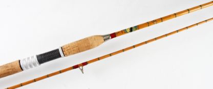 Fine Fussells Black Seal split cane spinning rod: 8'9