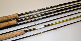 Various Fibre Glass Game Rods (3): Milbro Game Salmon Fly Rod 12ft 3pc #10, lined butt and tip,