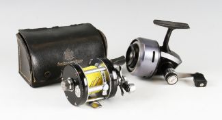 Abu Sweden Fishing Reels (2): Abu Ambassadeur Level wind multiplying reel with black end plates