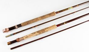 2x interesting vintage fibreglass fly rods: to incl Farlow, Sharp 