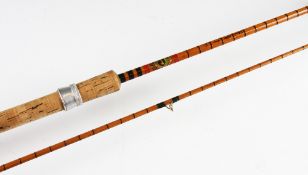 Youngs of Harrow Richard Walker Avon Mk. IV Rod - 10ft 2in 2pc split cane Avon rod - green and