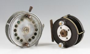2x vintage unnamed alloy sea reels: alloy 6