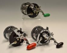 3x Penn Salt Water reels to incl Penn Leveline 350 ; Penn Jigmaster No.500 maroon end plates and