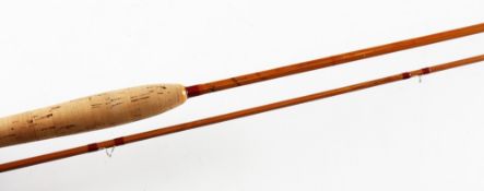 Fine Edward Barder Rod Co Makers Brook fly rod - Constable Pattern 7ft 6in 2pc split cane