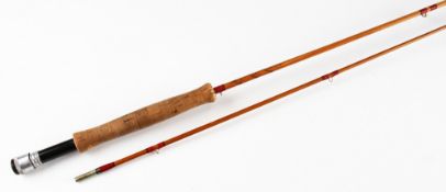 Hardy The Continental Palakona trout fly rod: 7ft 9in 2pc split cane rod - line #5, red whipped