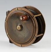 Fine unnamed Hercules brass salmon fly reel: 4.5