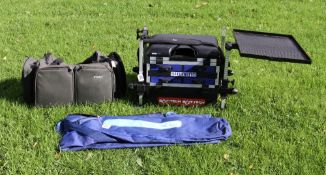 Fishing Tackle Seat Box and Accessories (6): A Koala Products KS-5 fisherman's seat box with bait