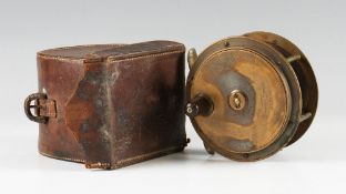Army & Navy CSL Patent Hercules Style Brass Salmon Fly Reel: 4.25